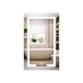 Дзеркало Lidz Kubis (KU2) 500х800 з LED-підсвіткою Touch, з антизапотіванням, з диммером, рег. яскравості LD78LF936508048448