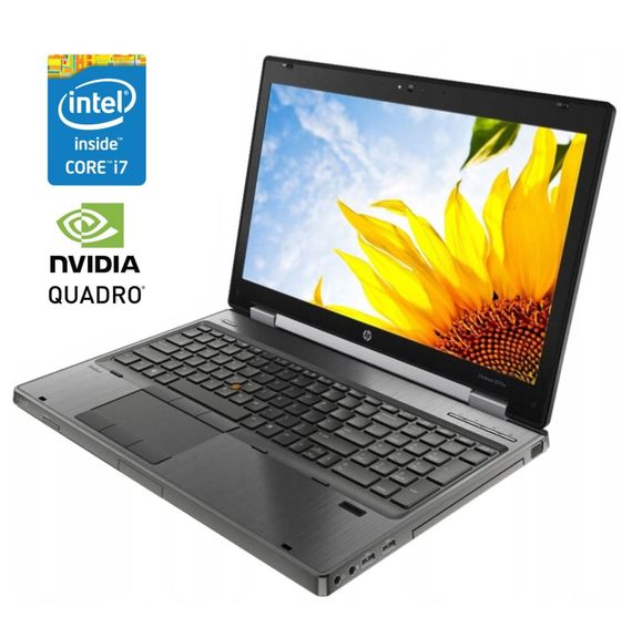 Мобильная рабочая станция HP EliteBook 8560w / 15.6" (1920x1080) TN / Intel Core i7-2630QM (4 (8) ядра по 2.0 - 2.9 GHz) / 8 GB DDR3 / 500 GB HDD / nVidia Quadro 1000M, 2 GB DDR3, 128-bit / WebCam / DVD-ROM б/у