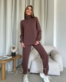 Спортивний костюм для жінок колір коричневий розмір M FI_008599