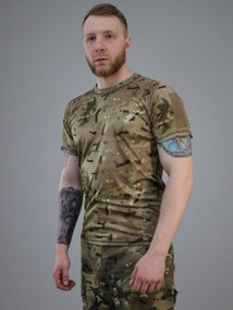 Футболка прямая Coolmax «Мультикам» с велкро на рукаве 56
