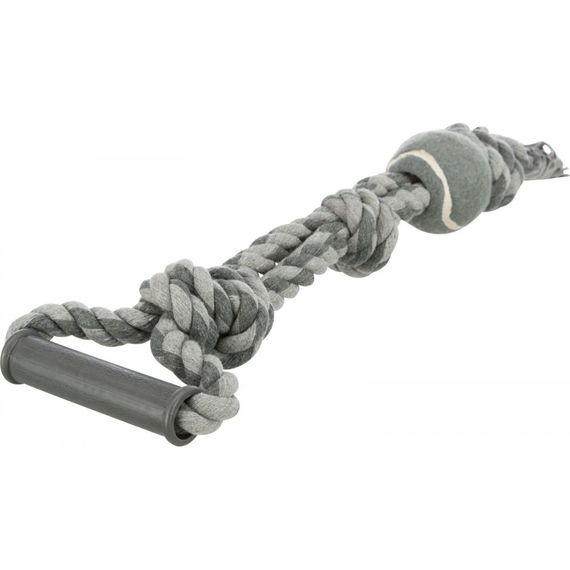 Іграшка Trixie для собак Ігровий канат з ручкою та тенісним м_ячем котон 6х50 см | Зображення 4