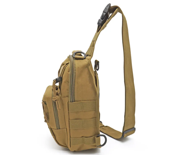 Тактическая нагрудная сумка Primo Sling однолямочная через плечо - Khaki | Зображення 1