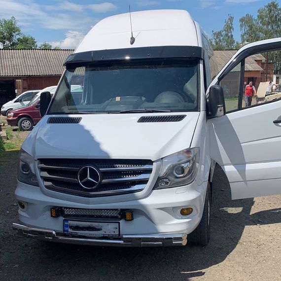 Передняя нижняя дуга Shark (нерж.) 2013-2024 для Mercedes Sprinter | Зображення 8