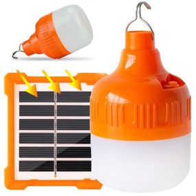 Кемпінгова лампа з сонячною панеллю 80W, GR 015 / Акумуляторний ліхтар на гачку / Підвісна LED лампа