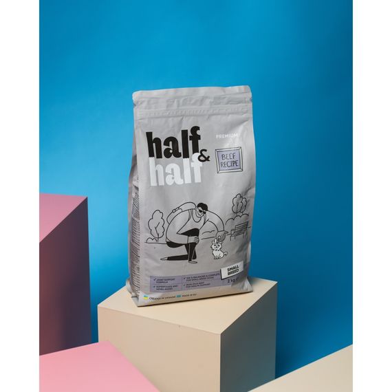 Корм сухий HalfHalf для дорослих собак маленьких порід із яловичиною 2 кг | Зображення 6