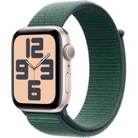 Смарт-годинник Apple Watch SE 2024 GPS 40mm Starlight Aluminium Case with Lake Green Sport Loop (MXEH3QH/A)
