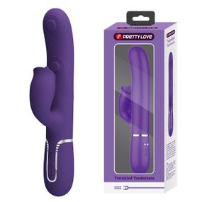 Вібратор PRETTY LOVE Gigi dark purple, 7 thumping functions 7 licking modes Sex Aura