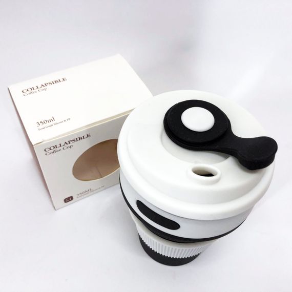 Кухоль туристичний (складний/силіконовий), складний термокухоль, складаний кухоль для кави. Колір: чорний | Зображення 8