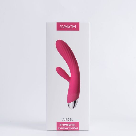 Интеллектуальный вибратор-кролик с подогревом Svakom Angel Plum Red | Зображення 6