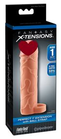 Реалістична подовжуюча насадка на член Pipedream Fantasy X-tensions, бежева sexstyle