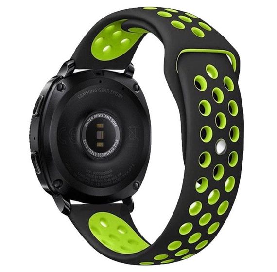 Спортивний ремінець Primo Perfor Sport для годинника Samsung Sport Gear SM-R600 - Black&Green | Зображення 1