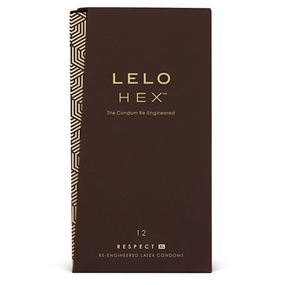 Презервативи LELO HEX Condoms Respect XL 12 Pack, тонкі та суперміцні, збільшений розмір sexstyle