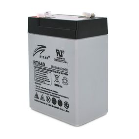Аккумуляторная батарея AGM RITAR RT640, Black Case, 6V 4Ah (70х47х99 (107)