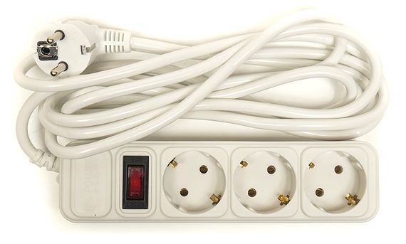 Сетевой фильтр PowerPlant 3 м, 3 розетки, евростандарт