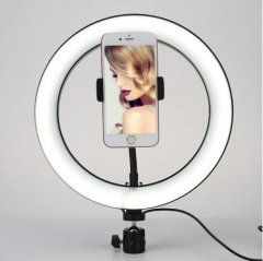 Кільцева лампа RING FILL LIGHT 26 С на штативі з утримувачем телефону | Зображення 2