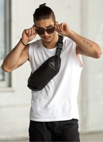 Мужская сумка бананка Sambag Holster MSH чорна 36 × 14 × 4 см (87119131m)