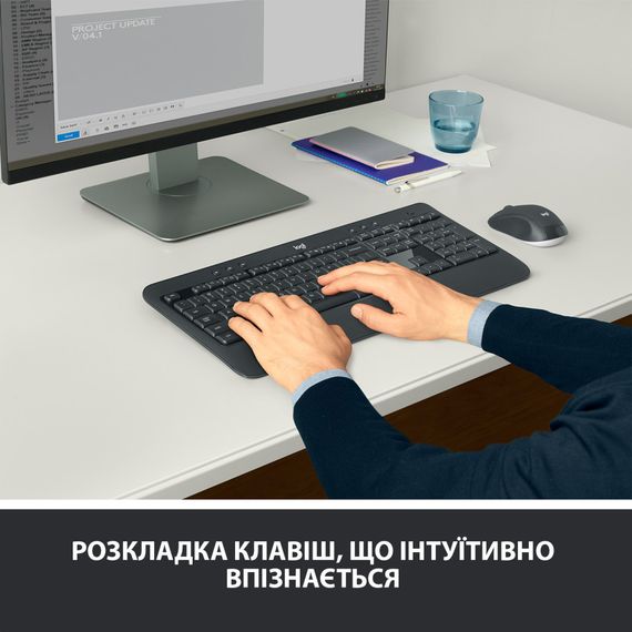 Комплект Logitech MK540 Advanced Wireless UA Black (920-008685) | Зображення 1