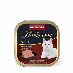Корм влажный Vom Feinsten Adult Multi Meat Cocktail для котов мультим десный коктейль 100 г