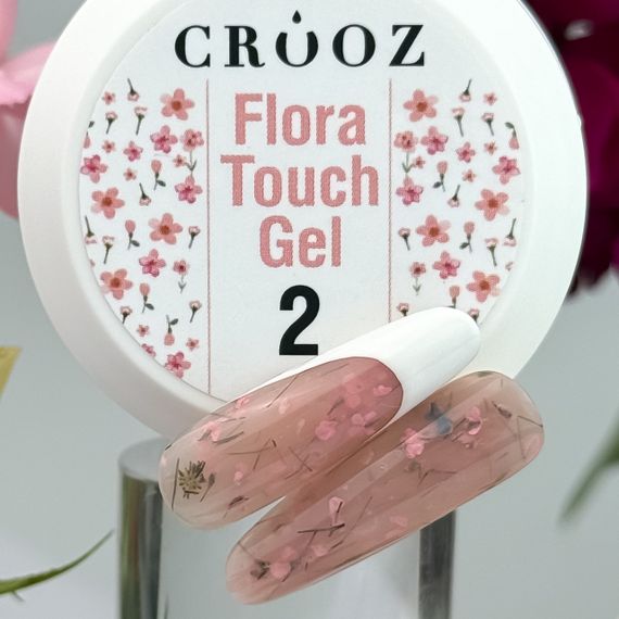 Гель для нарощення нігтів Crooz Flora Touch Gel 02 (з сухоцвітами) 15мл | Зображення 2