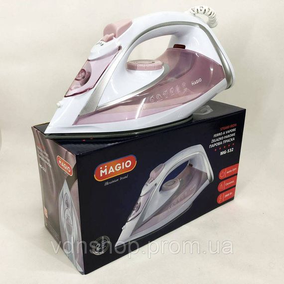 Утюг с паром для глажения MAGIO MG-532 2800 Вт, Утюг для глажки паровым ударом любой одежды DZ-23 | Зображення 1