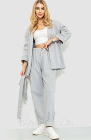 Костюм женский повседневный, цвет светло-серый, размеры S, M, L, L, XL FA_008217