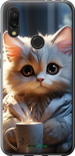 Чохол на Xiaomi Redmi 7 Білий кіт "5646t-1669-2448"