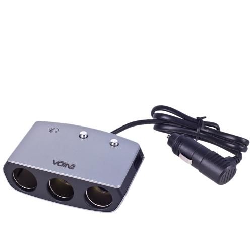 Розгалужувач (подовжувач) прикурювача VOIN 3 виходи + 1USB 2400 mA 12/24V SC-3005 дріт | Зображення 5