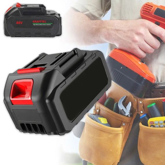 Акумулятор для інструментів KRAFFTEC 48V 1500mAh, Акумулятори для дриля шуруповерта MY-61 | Зображення 1