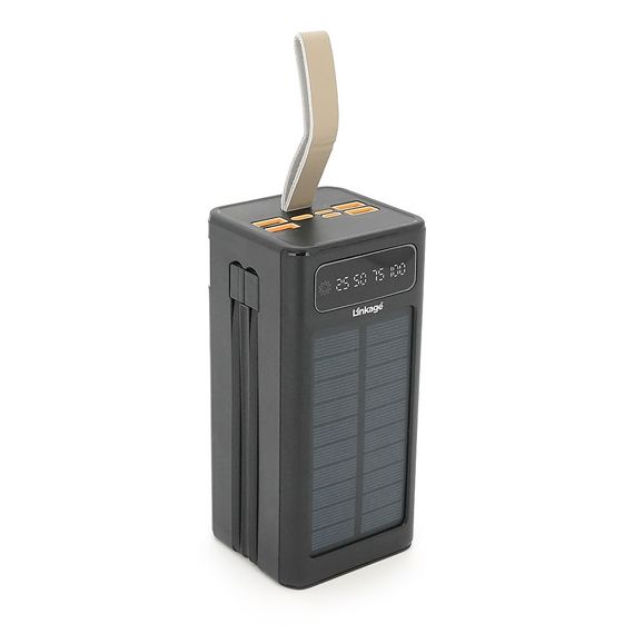 Power bank Linkage LKP-47 50000mAh, Solar, 22.5W, Кабелю Туре-С+Lighting, 1,060 kg, Black, Blister | Зображення 2