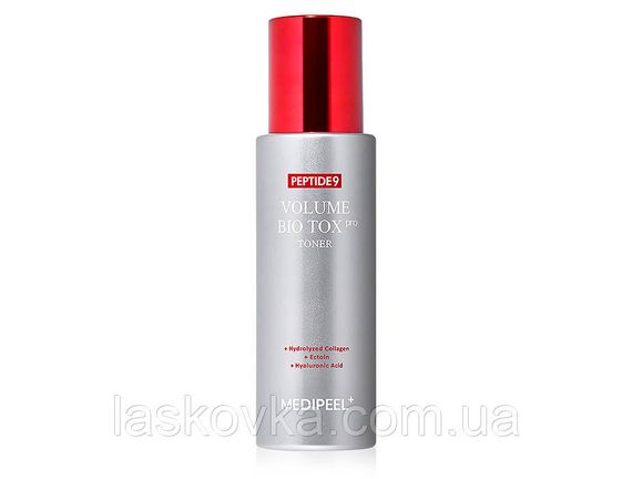 Тонер для обличчя зволожувальний з пептидами і колагеном Medi-Peel Peptide 9 Volume Bio Tox Toner Pro 250ml | Зображення 1