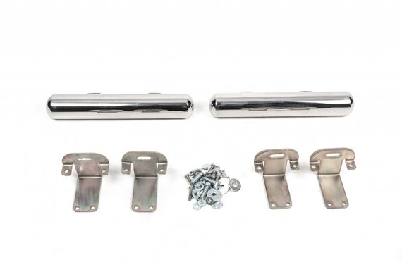 Боковые трубы за задним колесом (2 шт, нерж) Long база, 60мм для Mercedes Sprinter 2018-2024 гг | Зображення 2