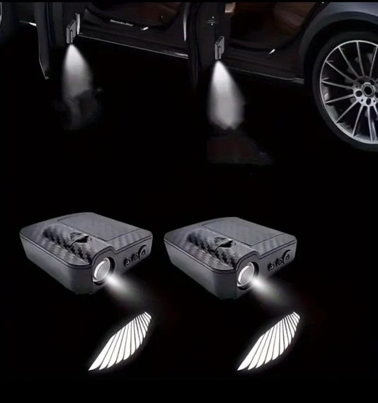 Світлодіодний проєктор дверей «Крила Ангела», бездротовий, 2 шт. | Зображення 1