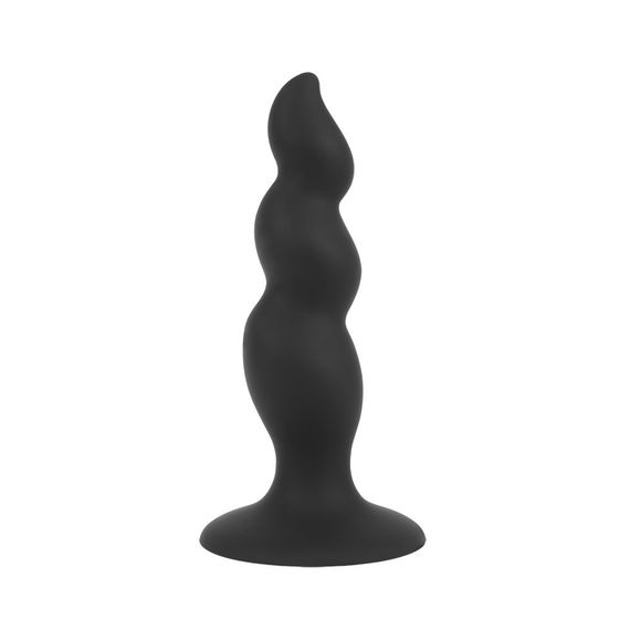Анальна пробка із хвилястою поверхнею Chisa Black Mont чорна, 4.8 см Sex Aura | Зображення 1