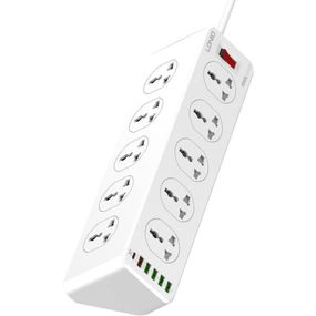 Мережевий фільтр живлення LDNIO SC10610, 5роз + 3USB (SC10610) (SC10610)