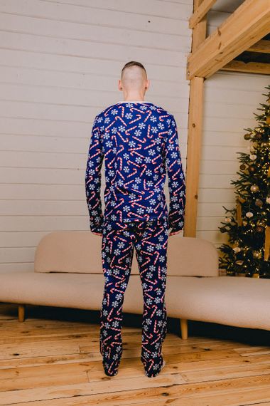 Піжама чоловіча "Family look" Носи своє 48 Синій (p-7566-179516) | Зображення 6