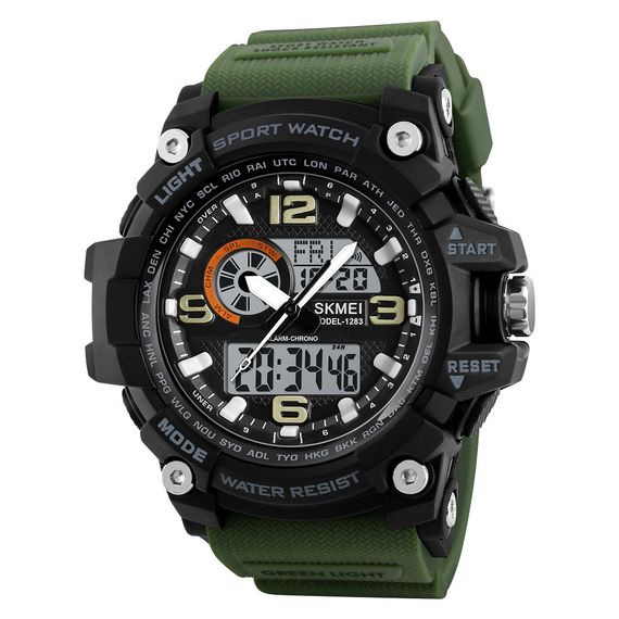 Чоловічий годинник Skmei 1283 Black-Military Wristband.