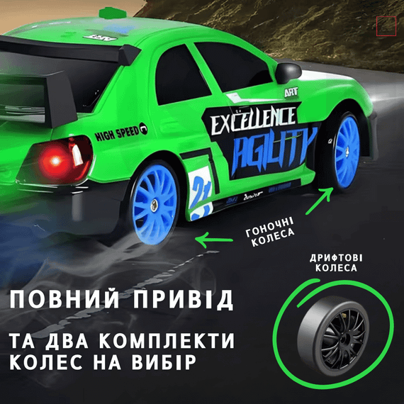 Дрифтовая Машинка Скоростная с Пультом Управления и LED Подсветкой на Аккумуляторе RC Race Subaru Impreza 4WD 18.5 см | Зображення 2