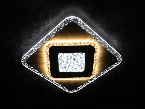 Современный квадратный потолочный светильник LED для комнаты кухни ванной 25128 Белый 4х30х30 см.