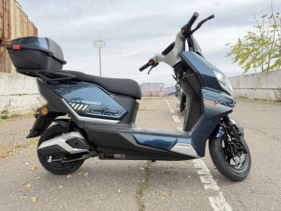 Електроскутер Crosser CR-20 2500W 72V 24Ah LiFePO4, до 75 км, 65 км/год, преміум електроскутер Синій | Зображення 4