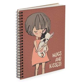 Скетчбук Hugs and kisses! 18x21 см (BDP_DOG009)