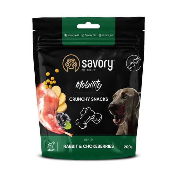 Ласощі для собак Savory Dog Mobility Crunchy Snack з кроликом 200 гр