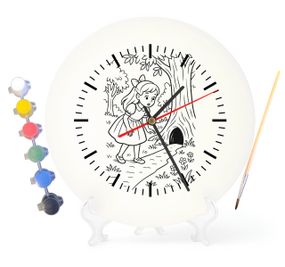Дитячий набір для творчості годинник-розмальовка Аліса в Країні Чудес (Льюїс Керрол) 30 см (Г0008)