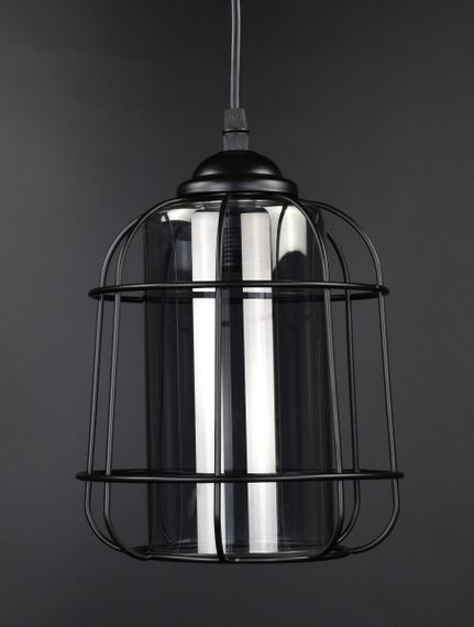 Люстра підвісна LOFT на 1 лампочку 26963 Чорний 30-100х17х17 см. | Зображення 1