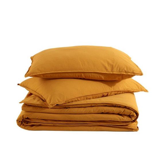 Комплект постільної білизни SoundSleep Stonewash Adriatic євро 200х220 см гірчиця (93288781) | Зображення 7