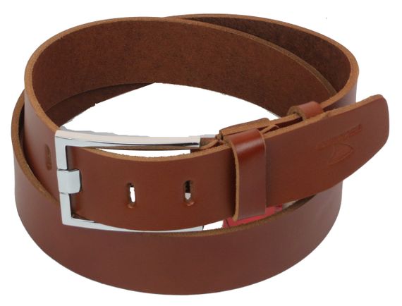 Мужской кожаный ремень под джинсы Skipper 1186-45 коричневый 4,5 см | Зображення 1