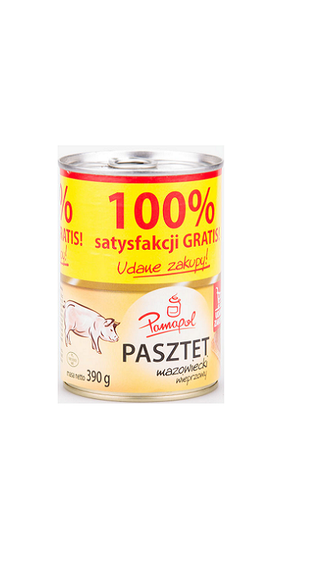 Паштет свиной Pamapol, 390 г (Польша)