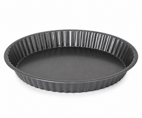 Форма для тарта GUSTO GT-3125/1 25×3 см круглая волнистая форма с антипригарным покрытием для домашней выпечки Серый