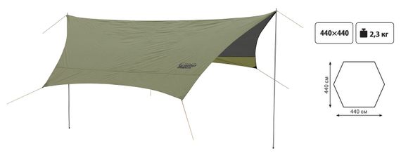 Тент зі стійками  Tramp Lite Tent green UTLT-034 | Зображення 1
