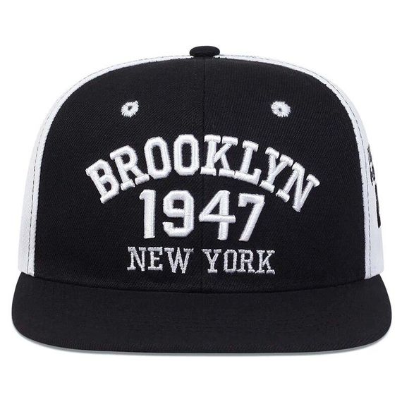 Кепка снепбек (Snapback)  Brooklyn 1947 NY Чорний з білим 56-61р (9021) | Зображення 6