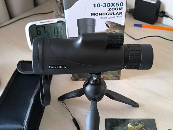 Монокуляр Bossdun 10-30x50 Zoom HD кемпинг мощный Largo Alcance со штативом телефонный клип для наблюдения | Зображення 3
